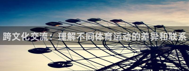 MK体育官方正版app娱乐是那个系列的台子：跨文化交流：理解